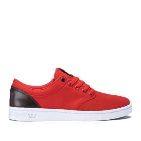 Supra CHINO COURT Lave Sneakers Dame Rød/Svart | NO-51279